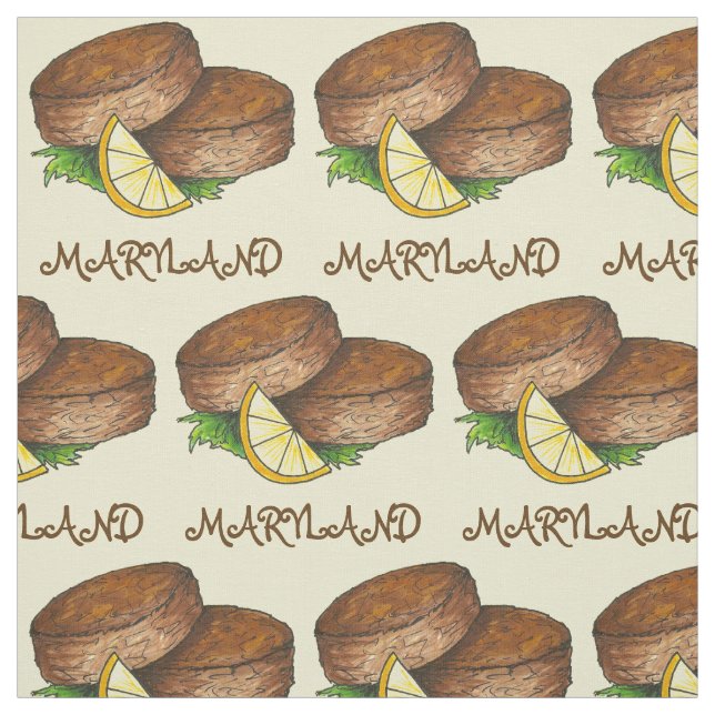 Maryland MD Crab Cake Cakes Spicy Crabtårta Lemon Tyg (Provkarta)