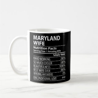 Maryland Md Nutrition Facts USA State Kaffemugg