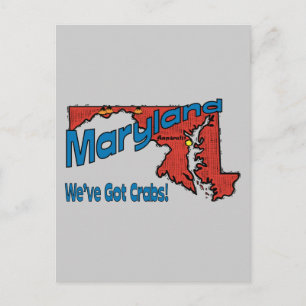 Maryland MD US Motto ~ Vi har Har Crabs Vykort