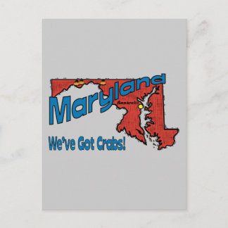 Maryland MD US Motto ~ Vi har Har Crabs Vykort