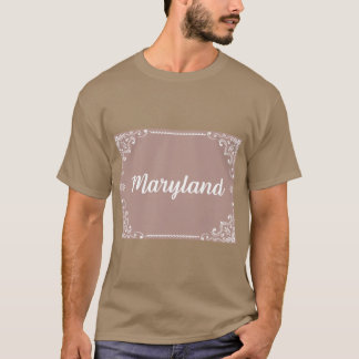 Maryland Monogram Boho Stil Pastell Rosa T Shirt