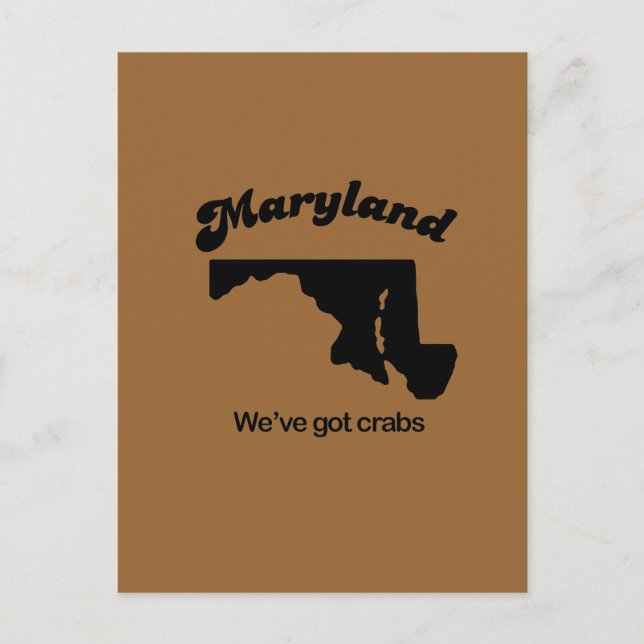 Maryland Motto - vi har krabbor Vykort (Framsida)