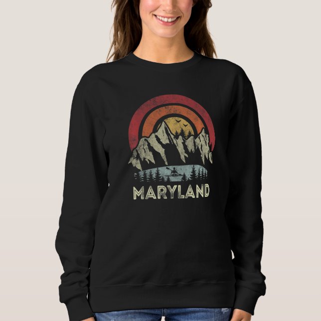 Maryland Mountain Sunset Sunrise Kayaking Lake Cam T Shirt (Framsida)