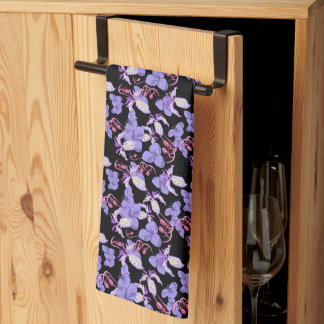Maryland Native Flowers Kitchen Towel (svart) Kökshandduk