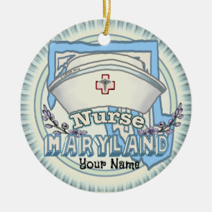 Maryland Nurse Julgransprydnad Keramik