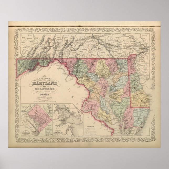 Maryland och Delaware 2 Poster (Framsidan)