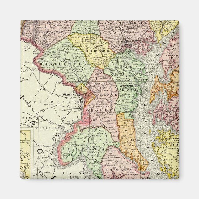 Maryland och Delaware Magnet (Framsidan)