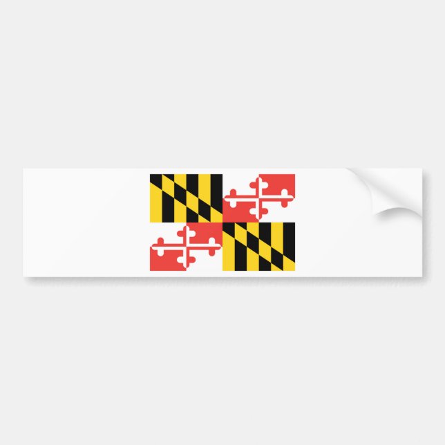 Maryland Officiell Statlig flagga Bildekal (Framsidan)