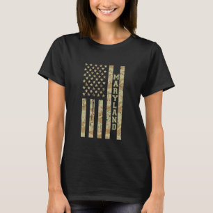 Maryland Old Line State Chesapeake Bay Öken Kamouf T Shirt