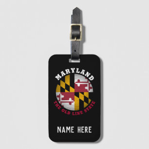 MARYLAND OLD LINE STATLIG FLAGGA BAGAGEBRICKA
