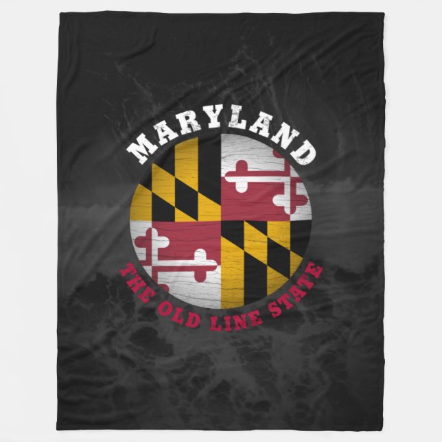 MARYLAND OLD LINE STATLIG FLAGGA FLEECEFILT (Framsidan)