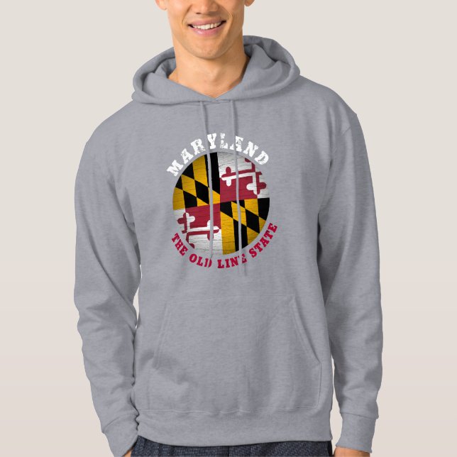 MARYLAND OLD LINE STATLIG FLAGGA HOODIE (Framsida)
