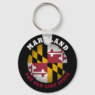 MARYLAND OLD LINE STATLIG FLAGGA NYCKELRING