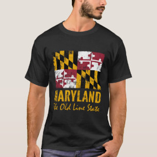 Maryland Old Line Statlig flagga T Shirt