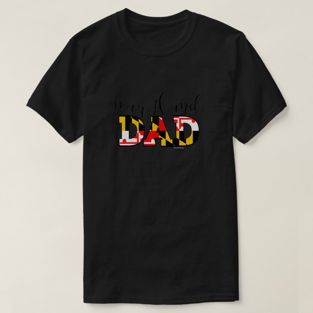 Maryland Pappa med Orioles Orange Background T Shirt (Design framsida)
