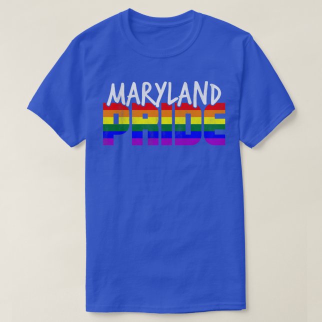 Maryland Pride LGBT Flagga T Shirt (Design framsida)