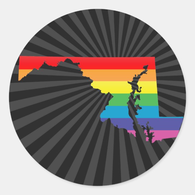 Maryland-pride. Runt Klistermärke (Framsida)