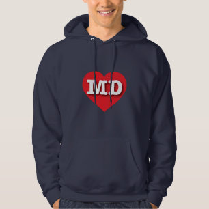 Maryland Red Heart - I kärlek MD Hoodie