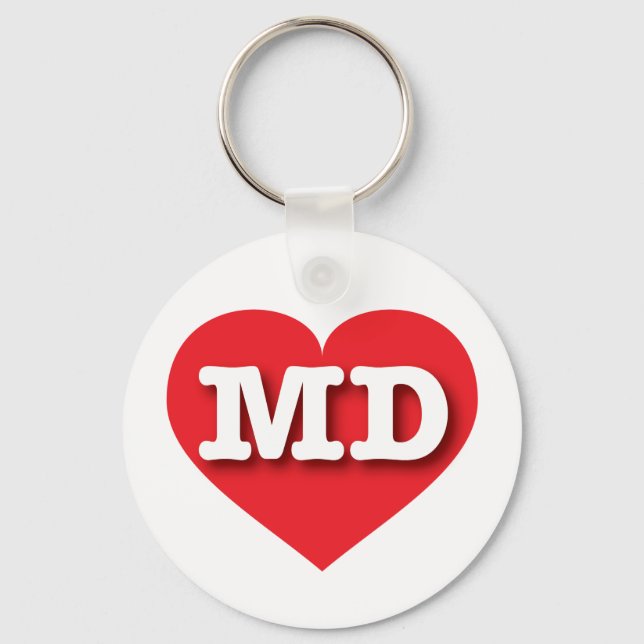 Maryland Red Heart - I kärlek MD Nyckelring (Framsida)