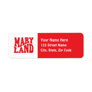 Maryland Returadress Etikett