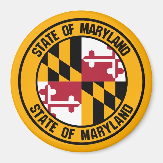 Maryland Round Emblem Magnet (Framsidan)