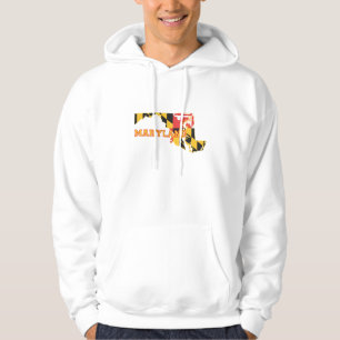 Maryland Shaped Statlig flagga Marylander Old Line Sweatshirt