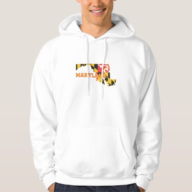 Maryland Shaped Statlig flagga Marylander Old Line Sweatshirt (Framsida)
