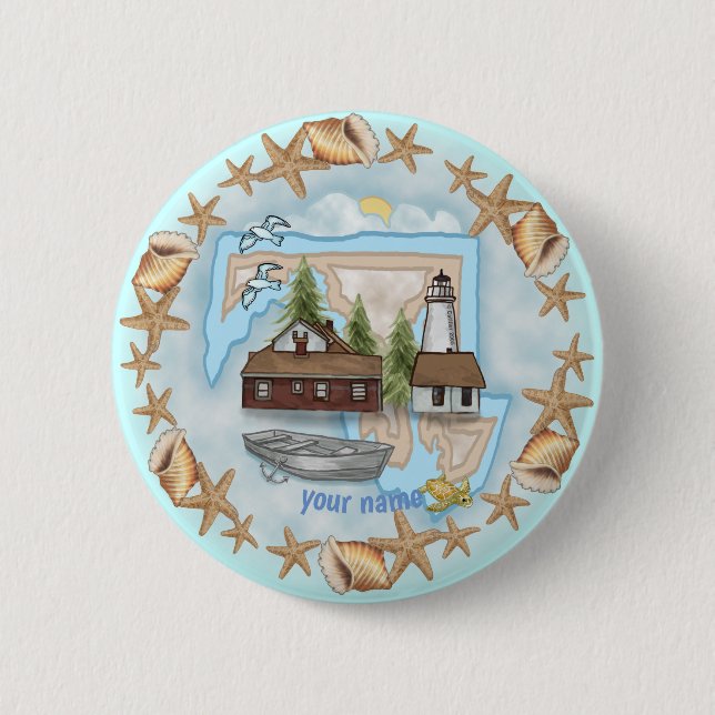 Maryland Shells fyr pin knapp (Framsida)