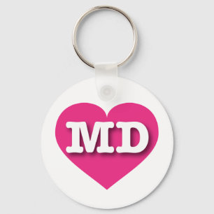 Maryland Shock rosa Heart - I kärlek MD Nyckelring