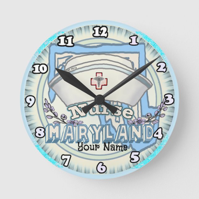 Maryland Sjuksköterska Rund Klocka (Framsida)