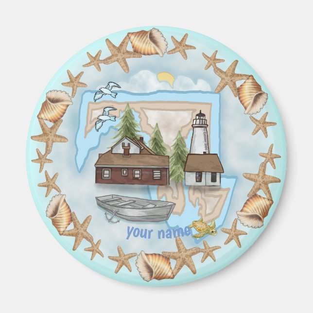 Maryland Snäckas Lighthoumagnet Magnet (Framsidan)