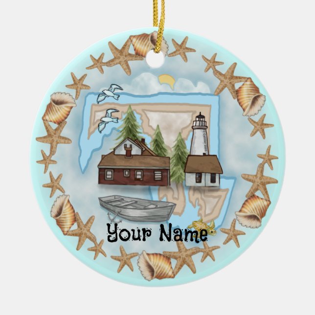Maryland Snäckas Lighthouse Ornament (Framsidan)