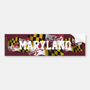 Maryland som vinkar flagga bildekal