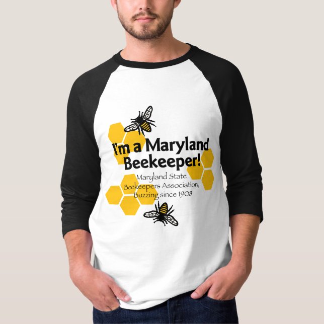 Maryland State Bebiodlingspers Association Raglan  T Shirt (Framsida)