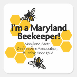 Maryland State Bebiodlingspers Association Sticker Fyrkantigt Klistermärke