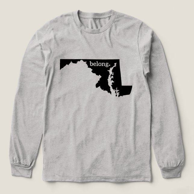 Maryland State Belong State Pride T Shirt (Design framsida)