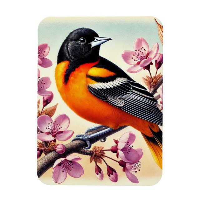 Maryland State Bird Baltimore Oriole Magnet (Vertikal)