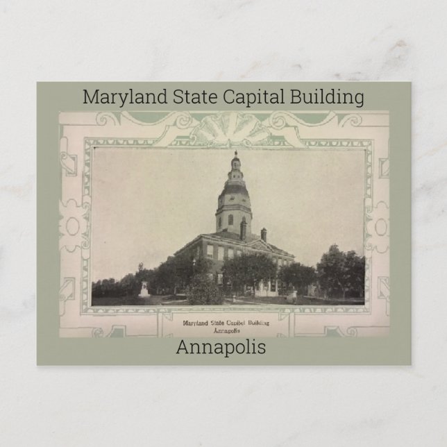Maryland State Capital Byggnad 1908 Vykort (Framsida)