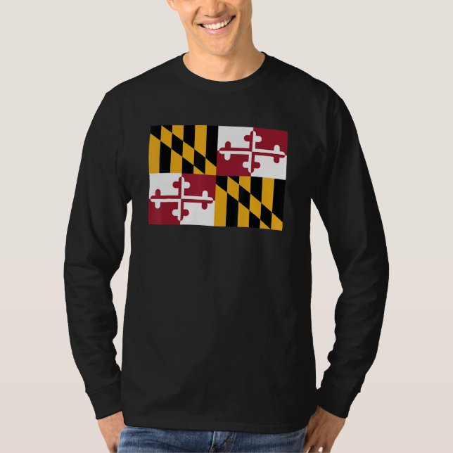 Maryland State Flag State Of Maryland Souvenir Ame T Shirt (Framsida)