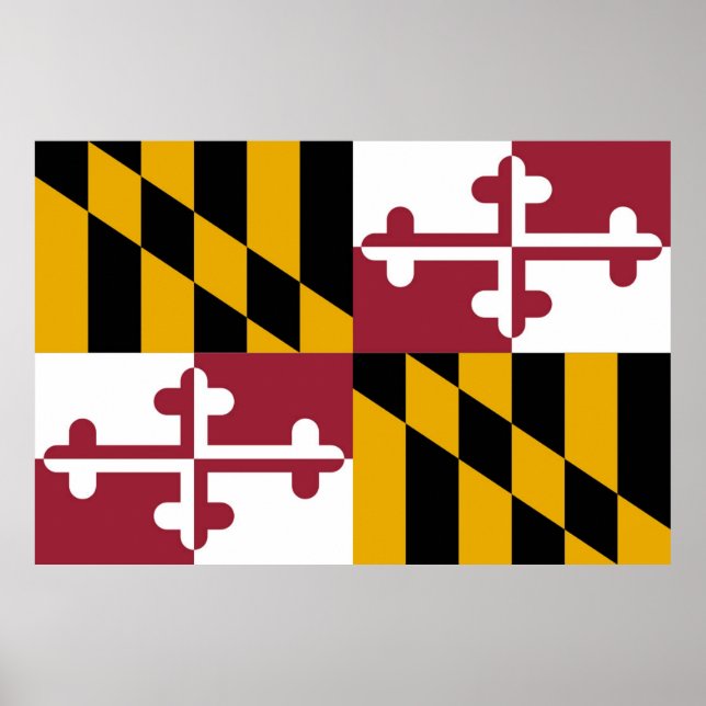 Maryland State-Flagga Poster (Framsidan)
