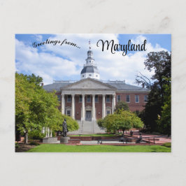 Maryland State House i Annapolis Maryland Postcar Vykort