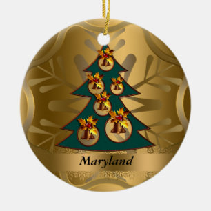 Maryland State-julprydnad Julgransprydnad Keramik