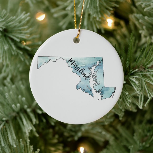 Maryland State Painting Illustration Ornament (Träd)