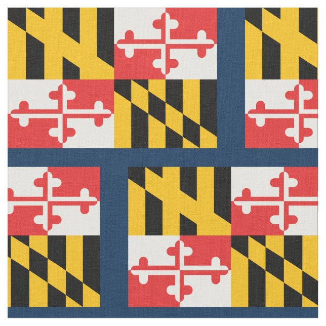 Maryland State Patriotic Flagga Tyg (Närbild)