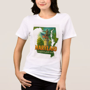 Maryland State Pride Artistic T-Shirt -