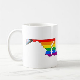 Maryland State Pride HBTQ+ Progress Pride Kaffemugg