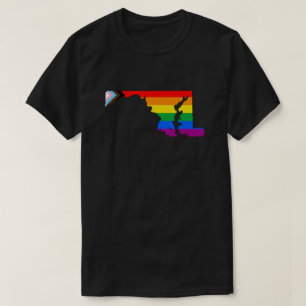 Maryland State Pride HBTQ+ Progress Pride T Shirt