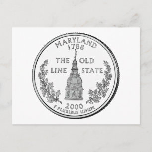 Maryland State Quarter Vykort