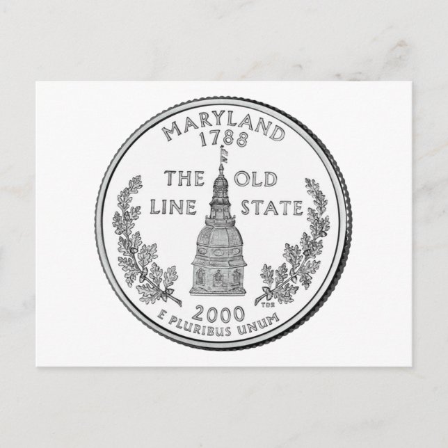 Maryland State Quarter Vykort (Framsida)