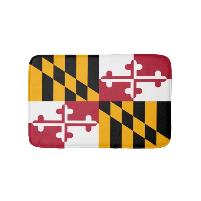 Maryland Statlig flagga Anpassad design Badrumsmatta (Framsidan)
